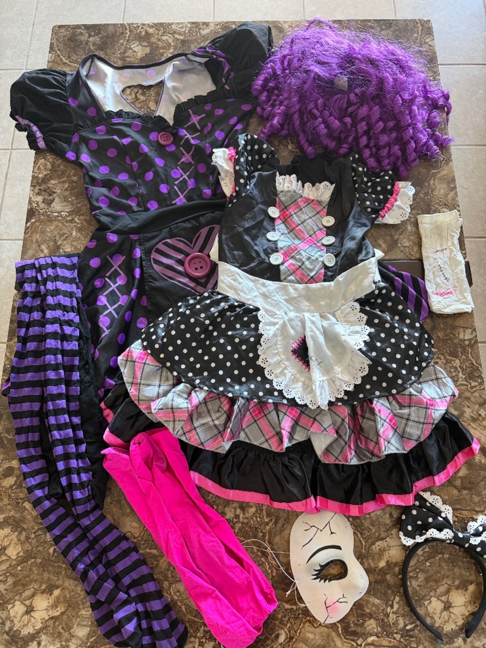 Mom & Daughter Creepy Doll Halloween Costumes - read description